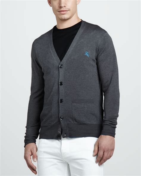 burberry men cardigan with buttons|burberry brit merino wool cardigan.